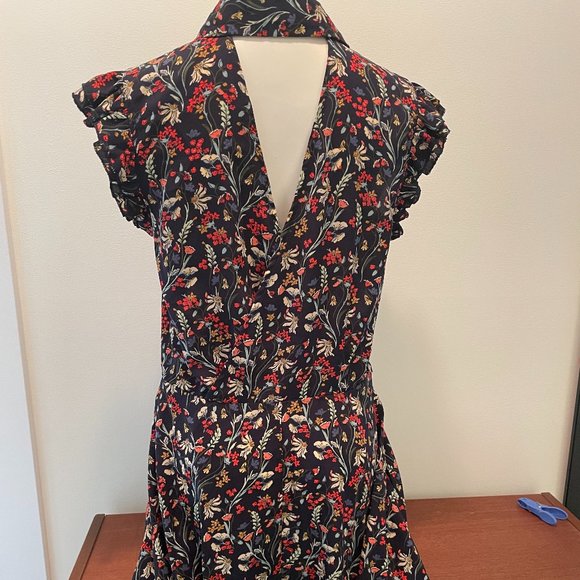 DEX Button Front Floral Print Dress with POCKETS - Picture 4 of 9